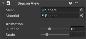 Included BeaconView prefab settings