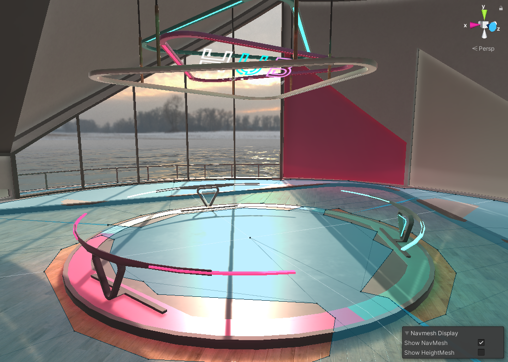 NavMesh as it is displayed in the Scene view