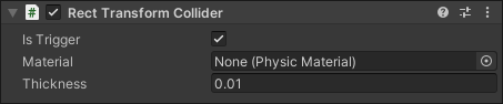 A Rect Transform Collider component