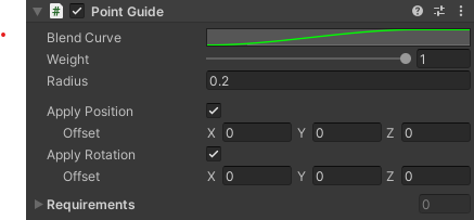 Point guide component