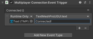 Multiplayer Connection Status Event Trigger component