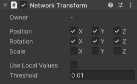 NetworkTransform component