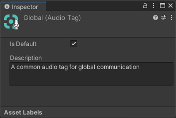 Global audio tag